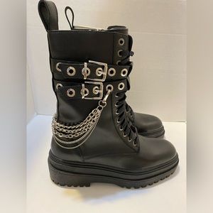 zara boots with chains